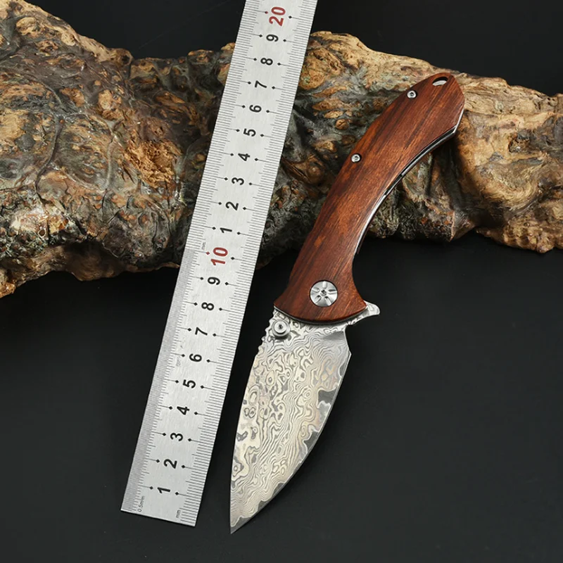 TIGEND дамасский нож лезвия Складные карманные ножи с фиксированным лезвием