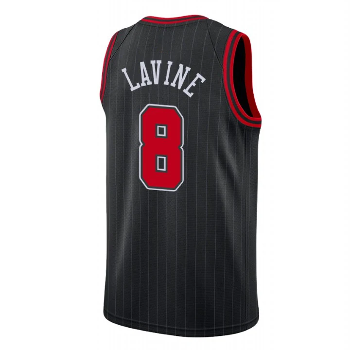 

Новинка 2022, Мужская одежда для американского баскетбола, футболки Chicago Bulls Zach LaVine европейских размеров, свободные футболки