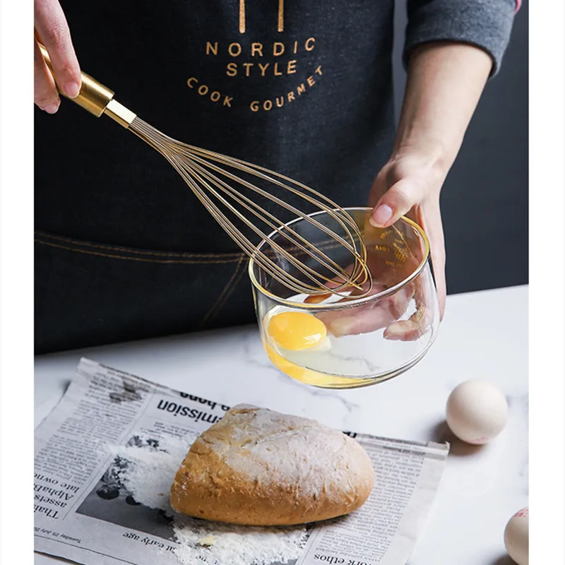 Золотой дуршлаг ложка из нержавеющей стали медное покрытие ситечко для муки яйцо