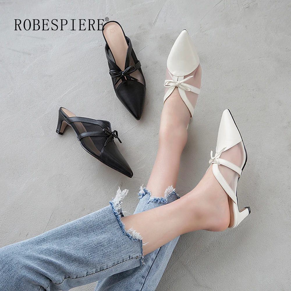ROBESPIERE/Женская обувь с ремешком на пятке сезон весна осень Новая повседневная