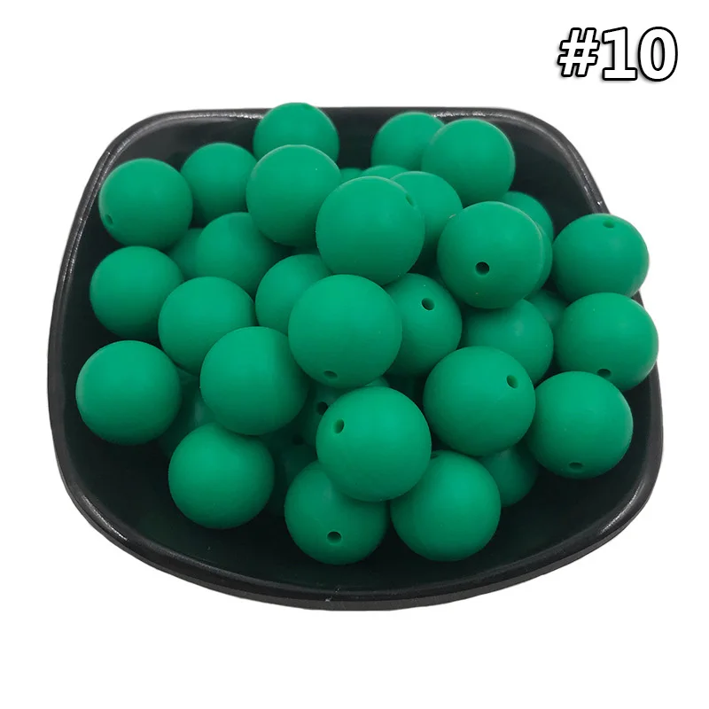 Silicone teether 10 20 шт. Силиконовая Круглая Бусина 12 мм Экологичное Сенсорное ожерелье-прорезыватель для кормления пищи аксессуары DIY Ювелирные изделия Детский Прорезыватель игрушка - Цвет: Silicone teether 10