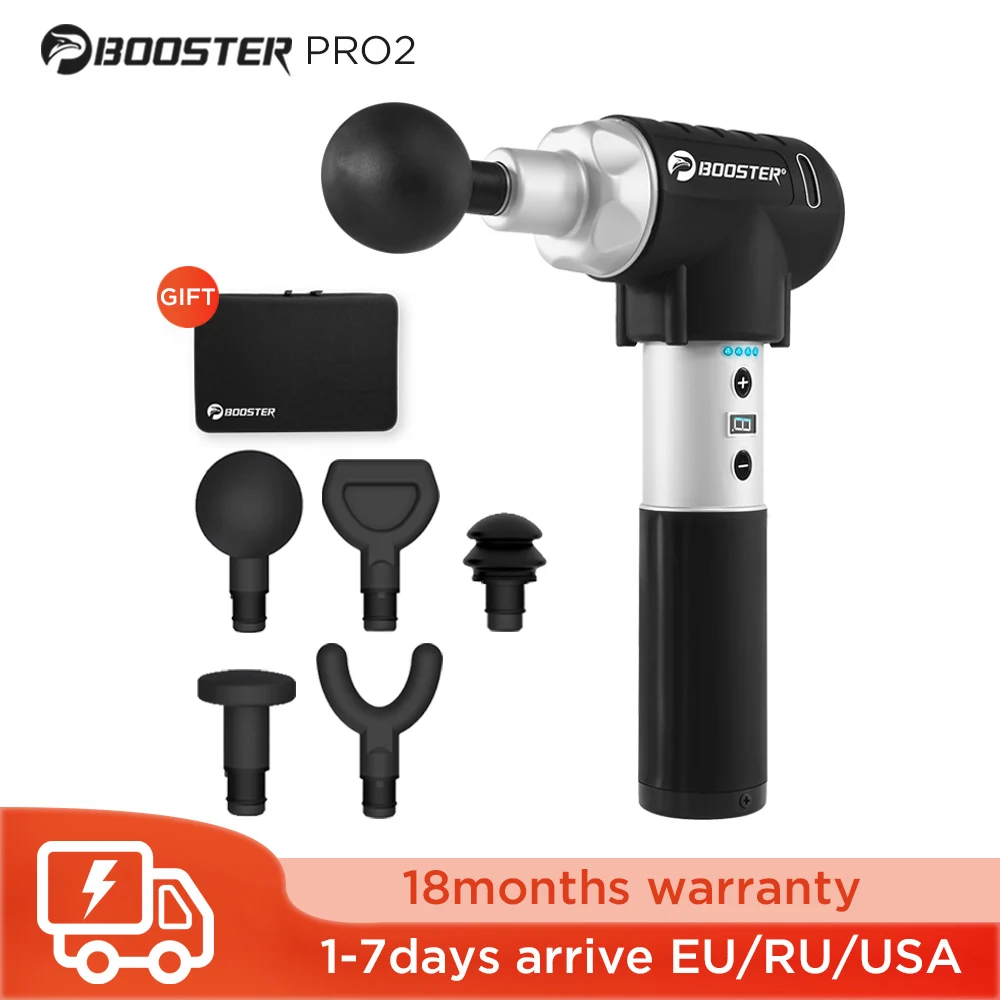 

Booster Pro2 High Frequency Powerful Massage Gun for Gym Fitness Pain Relief Whole Body Relaxation with Portable Bag 5 Heads