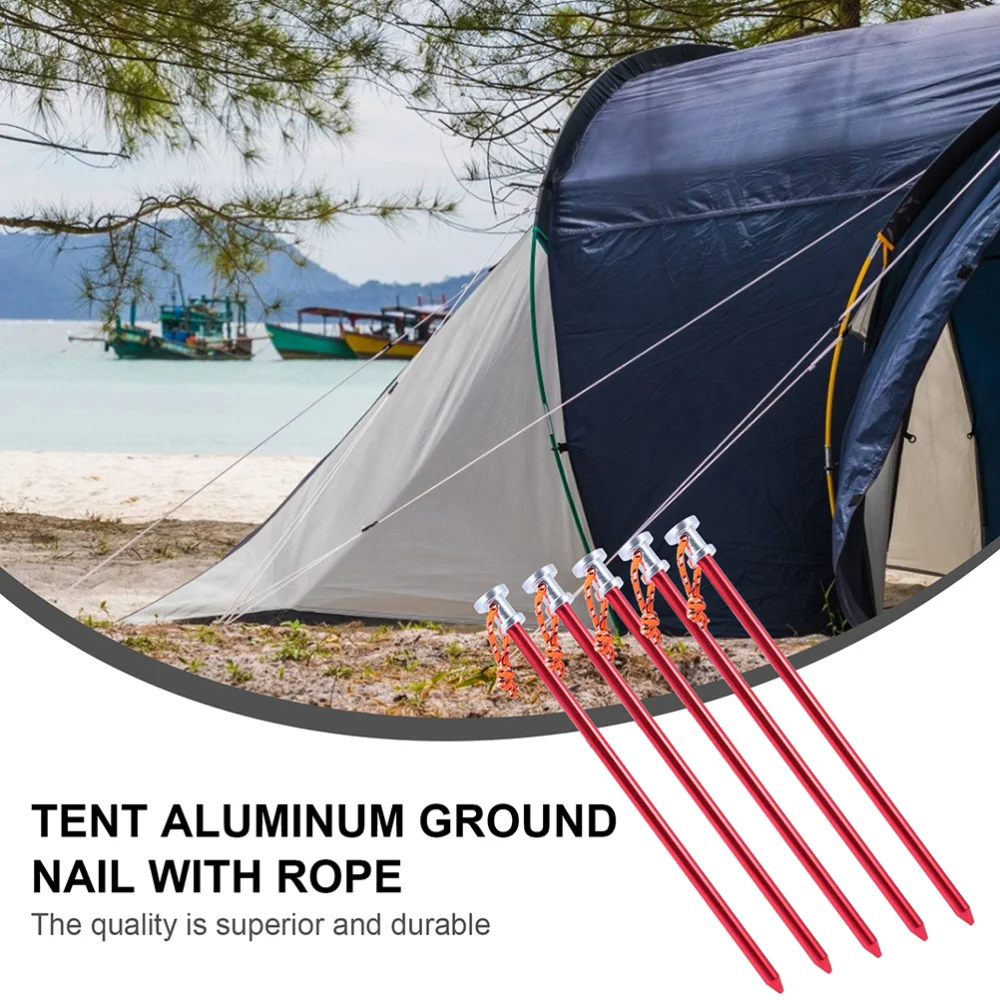 

4PCS Outdoor Camping Tent Peg Tent Stake Tent Nail Aluminum Alloy Tent Peg