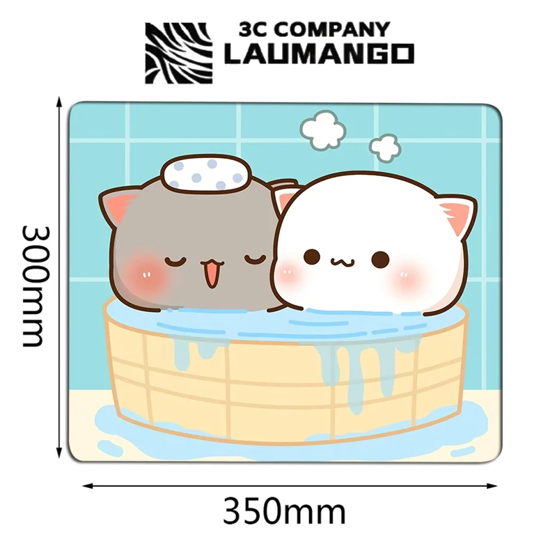 Коврик для клавиатуры маленький коврик мыши милый персиковый с котом мочи