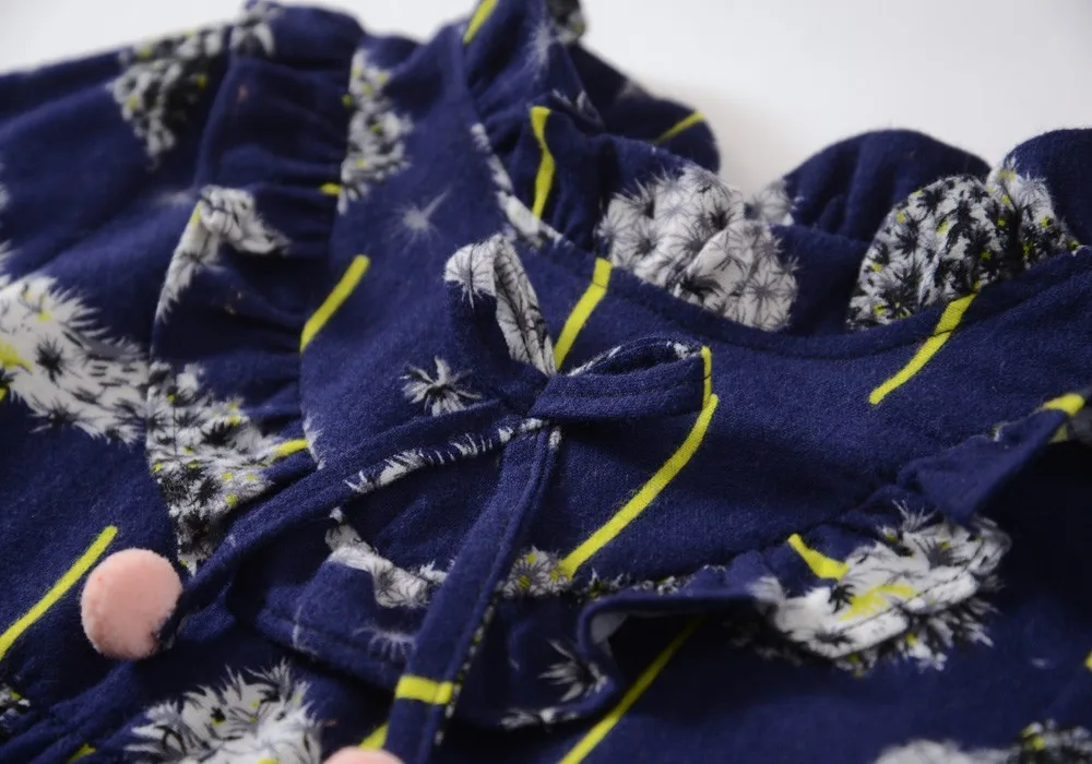 2019 Fashion Hot Sale Children's Long Sleeve Flower Print Princess Dress Baby Girl Floral платье 40* | Детская одежда и