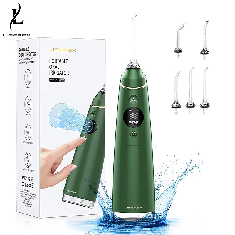 Liberex беспроводной ирригатор для полости рта IPX7 водонепроницаемый портативный