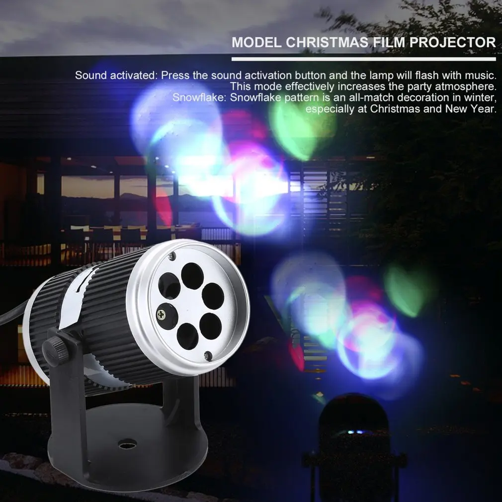 ICOCO Christmas lights Colorful Laser Projector Lights Activated Dynamic Motion Film Coke Projector Pattern New Year Laser Decor