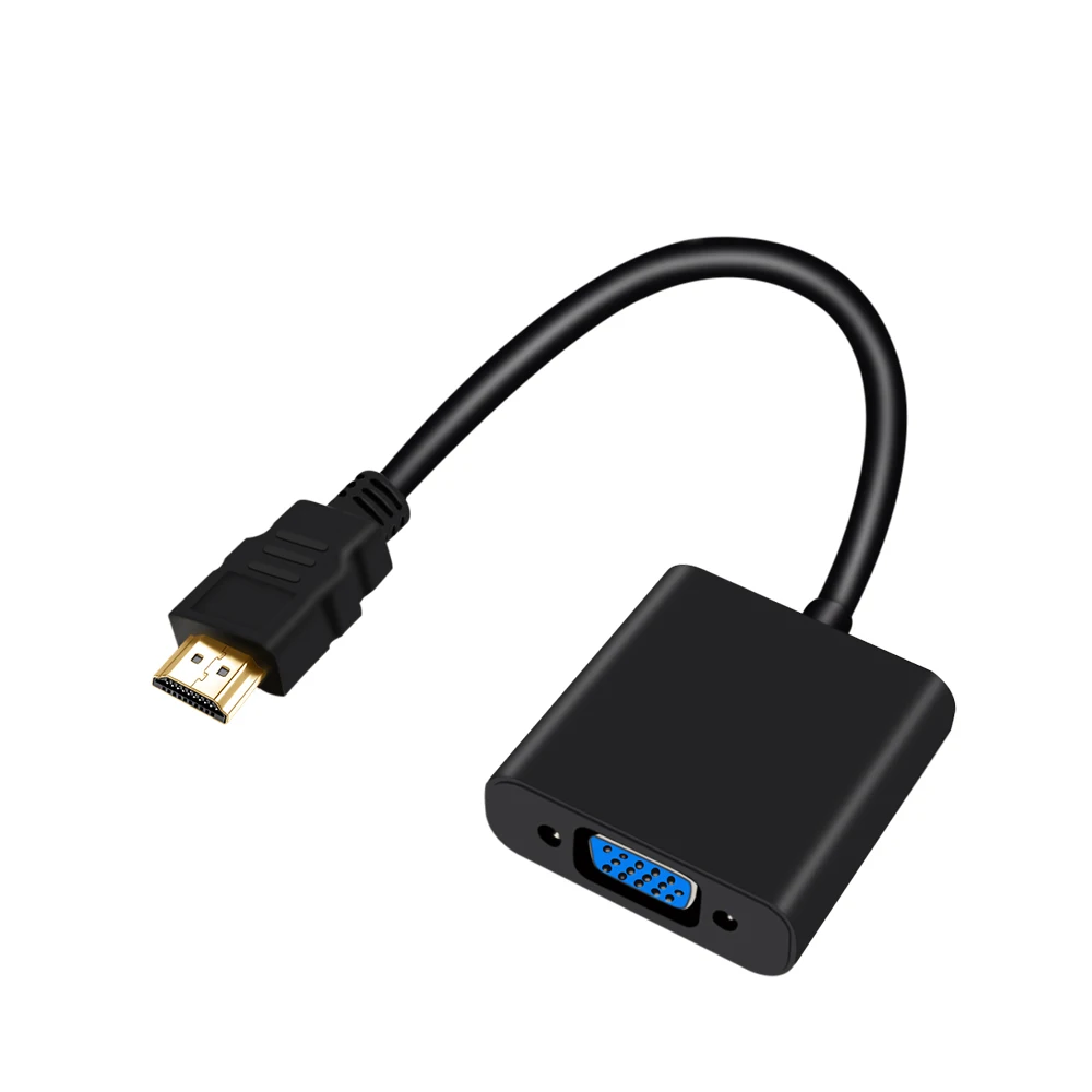 

Адаптер Anmck HDMI-VGA, цифровой преобразователь, удлинитель, кабель, видео адаптер, Разъем 1080P, аудио кабель, аксессуары, адаптеры