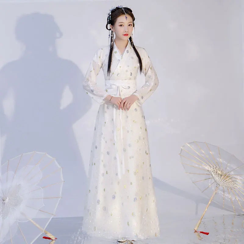 Китайский традиционный костюм ханьфу китайское платье Стиль улучшенное