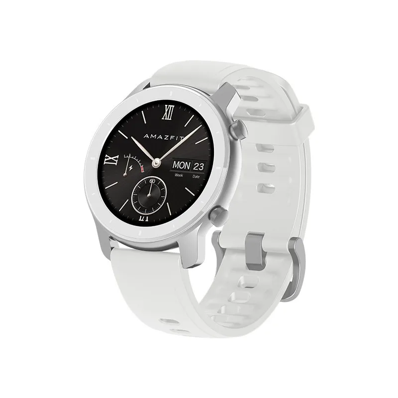 White Huami AMAZFIT GTR 42 мм Смарт часы gps 5ATM водонепроницаемые мульти-спортивные умные часы трекер здоровья 24 дня - Цвет: White