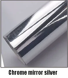 chrome mirror vinyl Матовое серебро хром матовый виниловый автомобиль Обёрточная бумага автомобиль, скутер, мотоцикл DIY Стайлинг клей плёнки простыни с воздушный объемные наклейки - Название цвета: chrome mirror vinyl