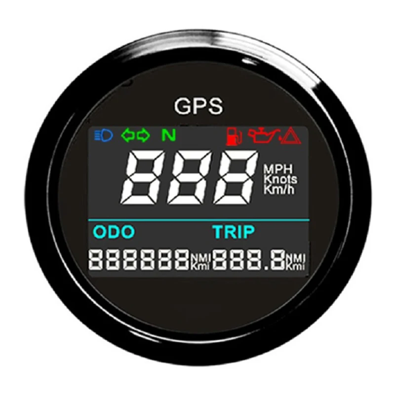 Цифровой GPS датчик скорости 52 мм одометр 0 999 миль/ч регулируемый измеритель из