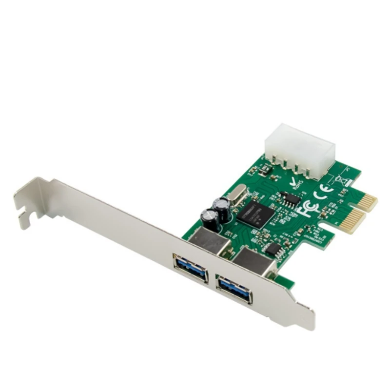 

PCI-E NEC720200 Dual Port USB 3.0 Super High Speed Thermal Control Expansion Card TYPE a Adapter Card for PC
