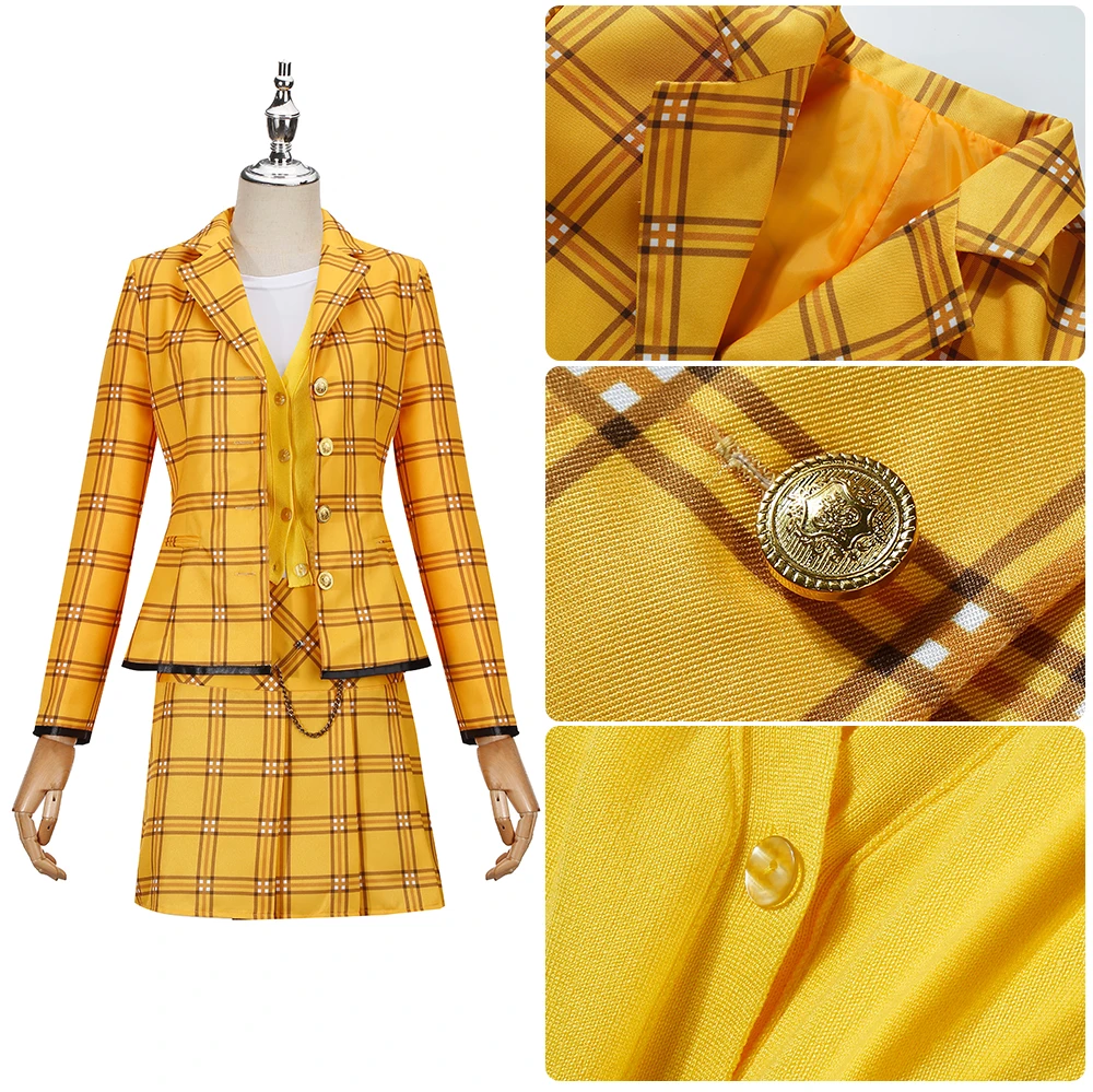 Пленка Clueless Шер хоровитц платье костюм Школьная Униформа университетская куртка