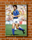 Шелковый плакат, украшение для дома Paolo Rossi, итальянская легенда, великая звезда футбола (1), настенное искусство, Рождественский подарок