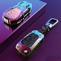 auto remote key case 3d zinc alloy shell protection cover car styling for audi a4l a6l q5l q2 a5 q7 a3 a7 a8 a6 q3 accessories