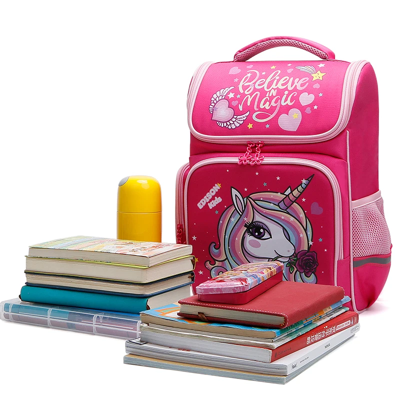 

Edison School Bags Girl Large Capacity School Backpack Cartoon Car Knapsack Girl Backpack For School Space Bag