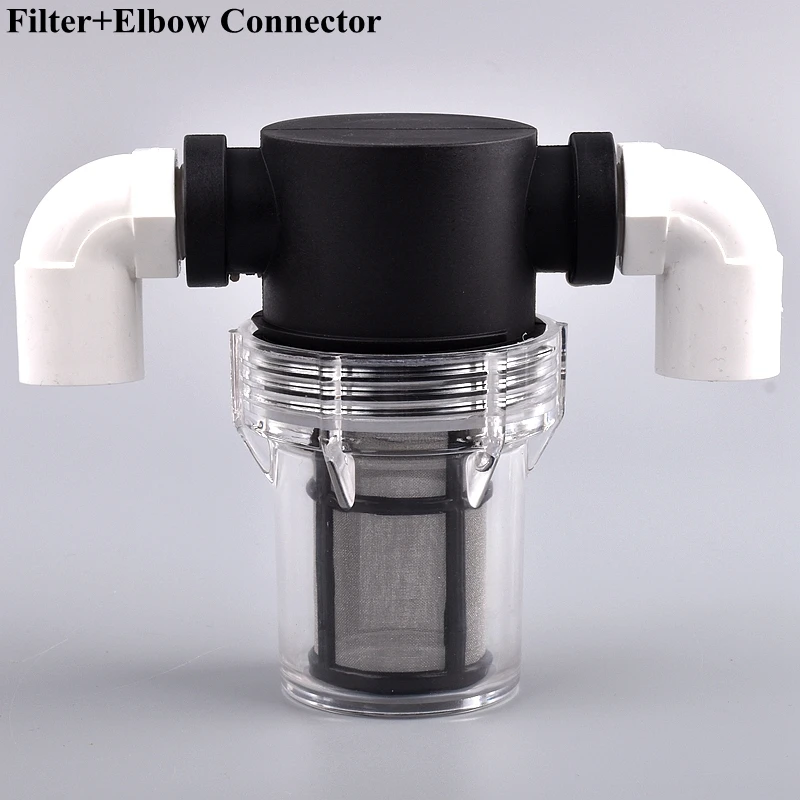 

1/2 To 1 Inch Garden Watering Filter PVC Water Pipe Elbow Connector Aquaculture Fish Tank Water Pump Filter Irrigation Strainer