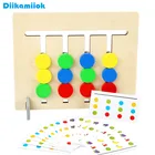 Деревянная игрушка по методике Монтессори, четыре цветафрукты, двусторонняя игра, обучающая логическим рассуждениям, развивающие игрушки для детей