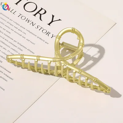 New fashion European and American retro alloy plate hair grabbing clip Simple dumb blond hair clip hair accessories