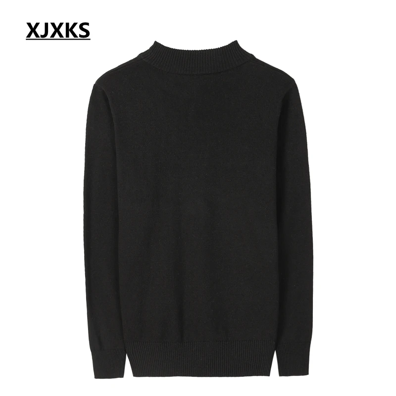 XJXKS Spring And Summer Turtleneck Sweater Women Solid Knitted Sweaters 2020 Long Sleeve Tops Basic Pullover Jumper | Женская одежда