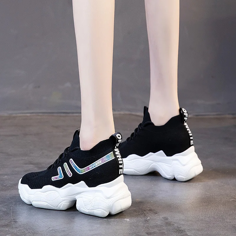 Increased in the new 2021 air spring and summer fly woven leisure joker sports shoes torre thick bottom han edition shoes