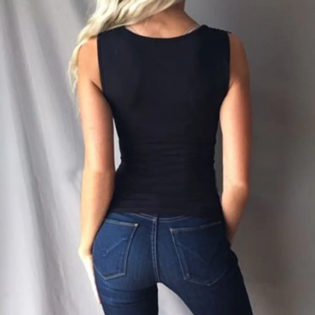 

Sexy Lace Patchwork Vest Solid Hollow Out Sleeveless Bodycon T Shirt Women Top New Chic Vintage Straps Tees Casual Plus Size 5XL