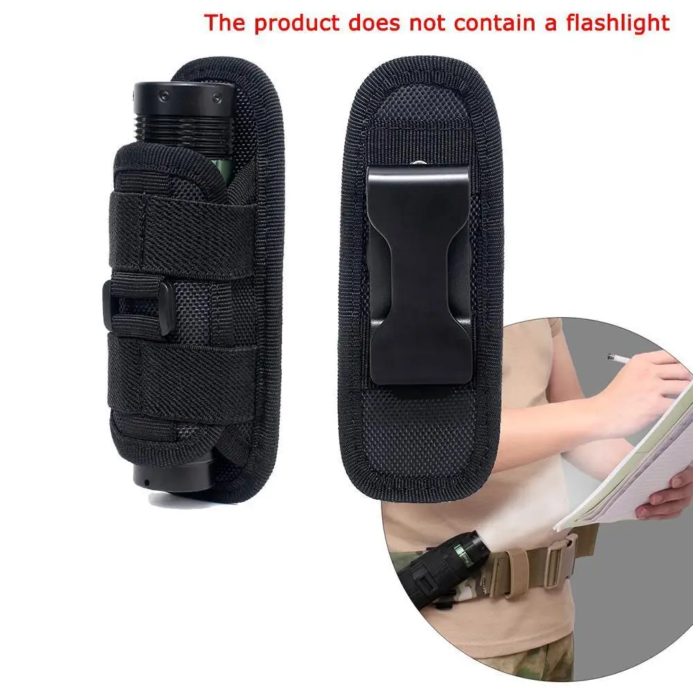 

360Â° Rotating Flashlight Nylon Universal Bag For outdoor hiking work flashlight hiking field cap Portable I6F5