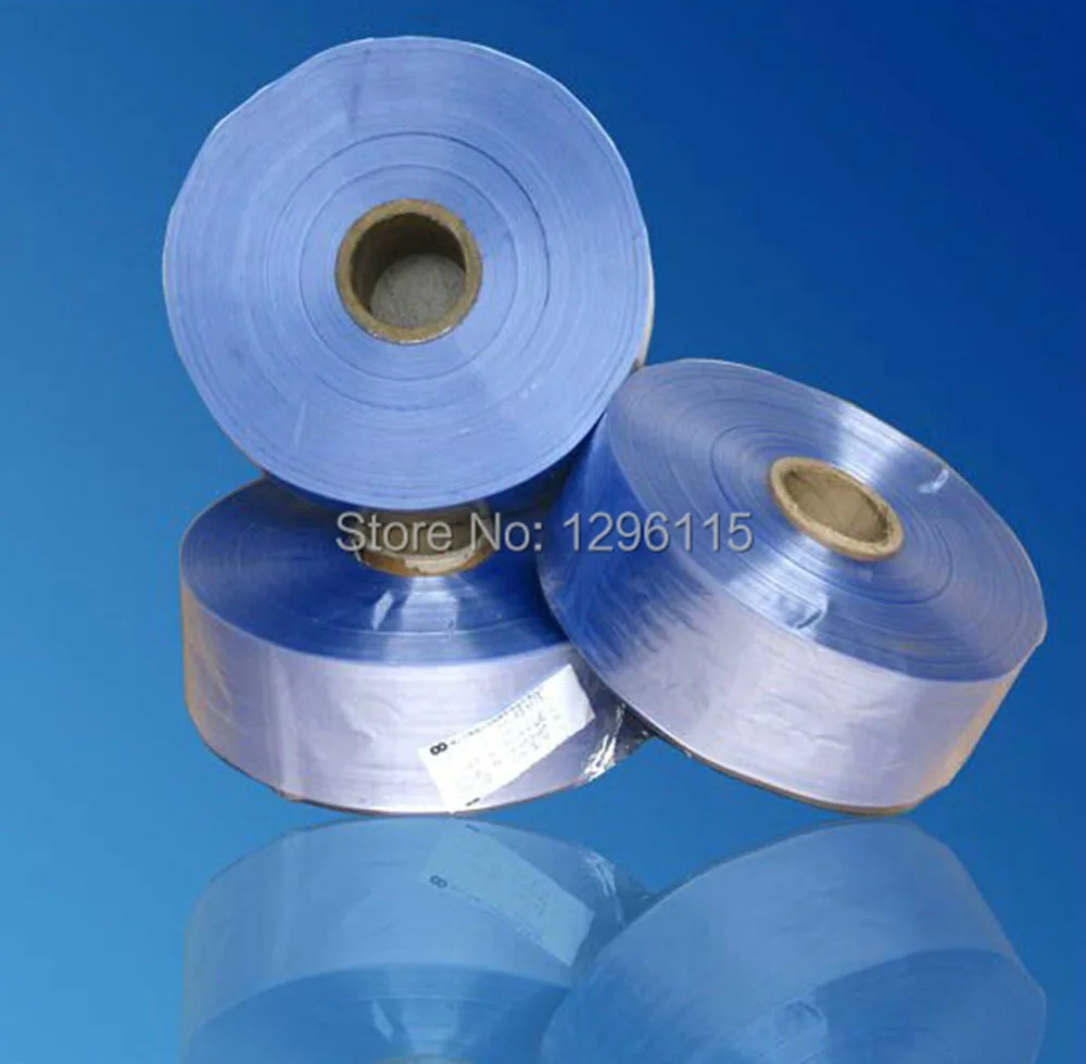 500g/lot Heat shrinkable film PVC shrink band sleeve with 3~120cm width Heat shrinkable belt Cosmetics packaging shrink bags