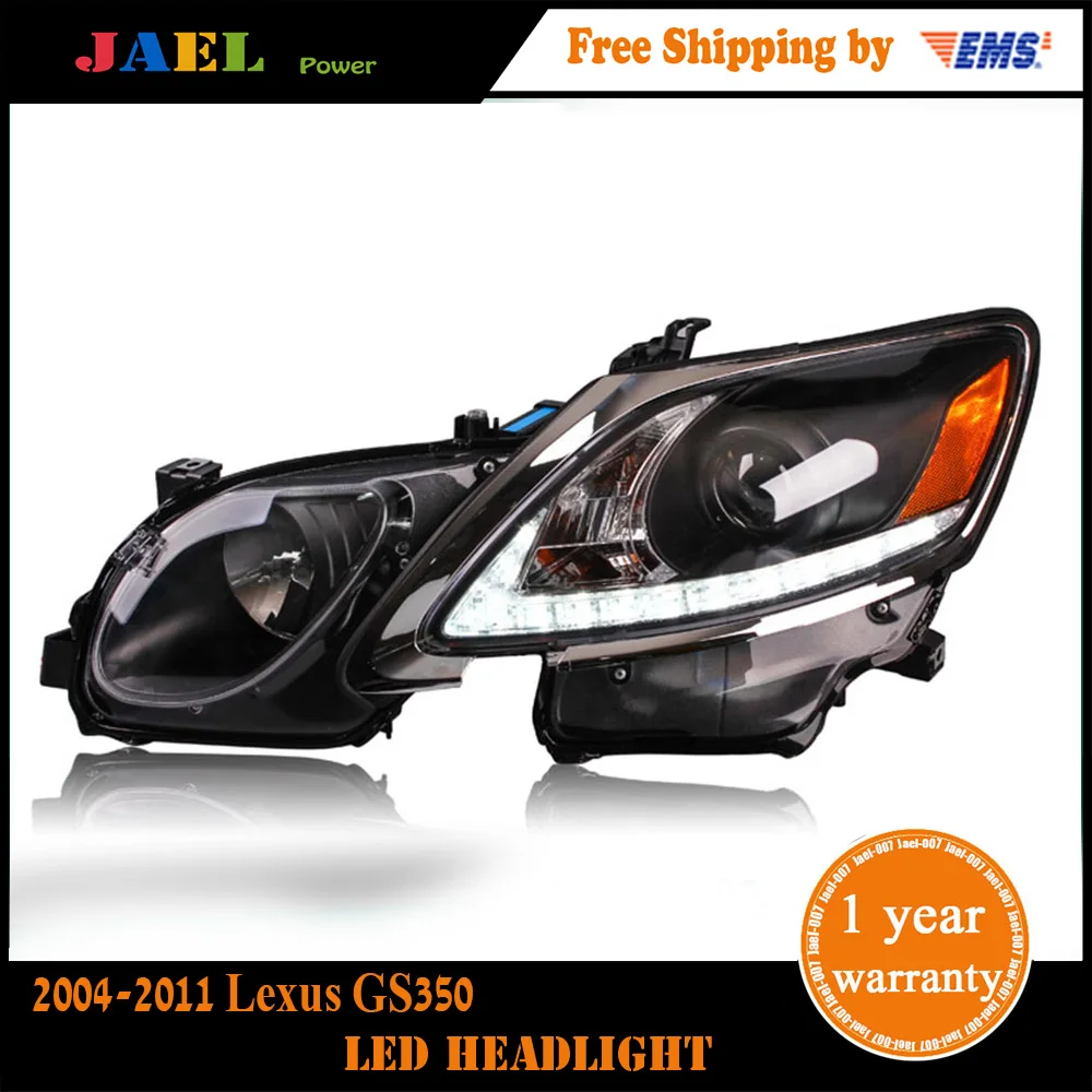 JAEL Стайлинг автомобиля для GS350 фары 2004-2011 GS300 светодиодный ные DRL Биксеноновые