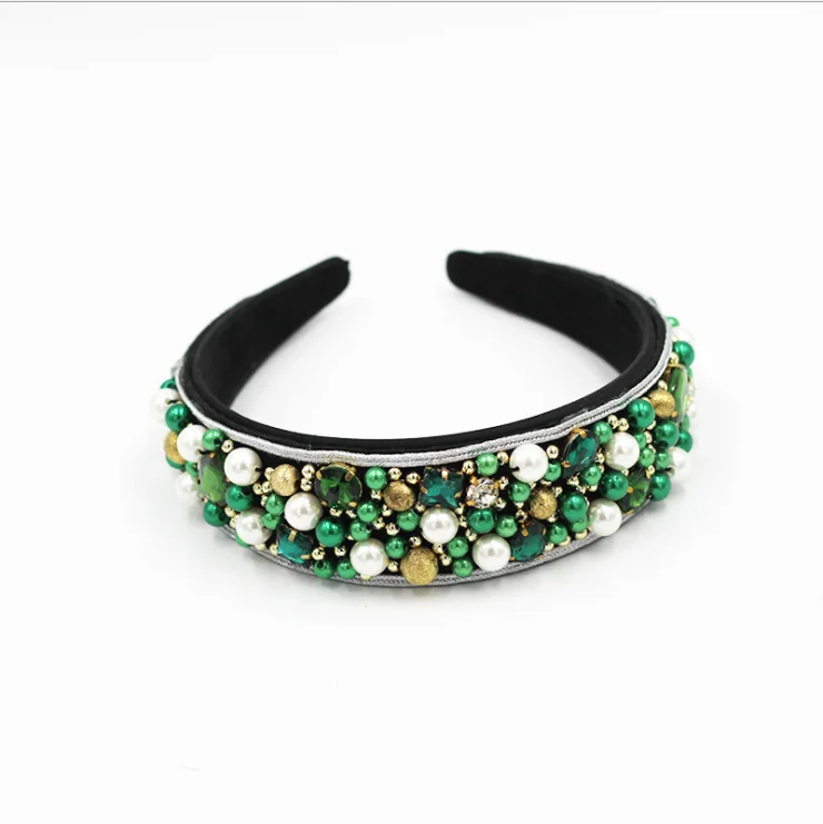 

Women hairbands New Fashion Diamond Color Beaded Handmade Luxury Ladies Prom Hair Accessories