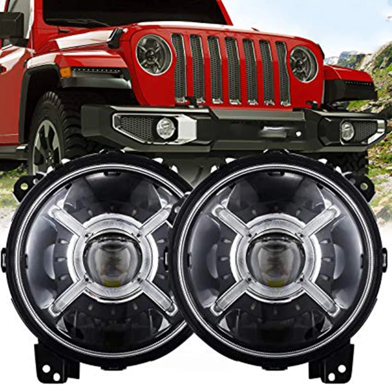 9 &quotдюймовый круглый светодиодный фары для 2018 2019 Jeep Wrangler JL Gladiator SUV замена с