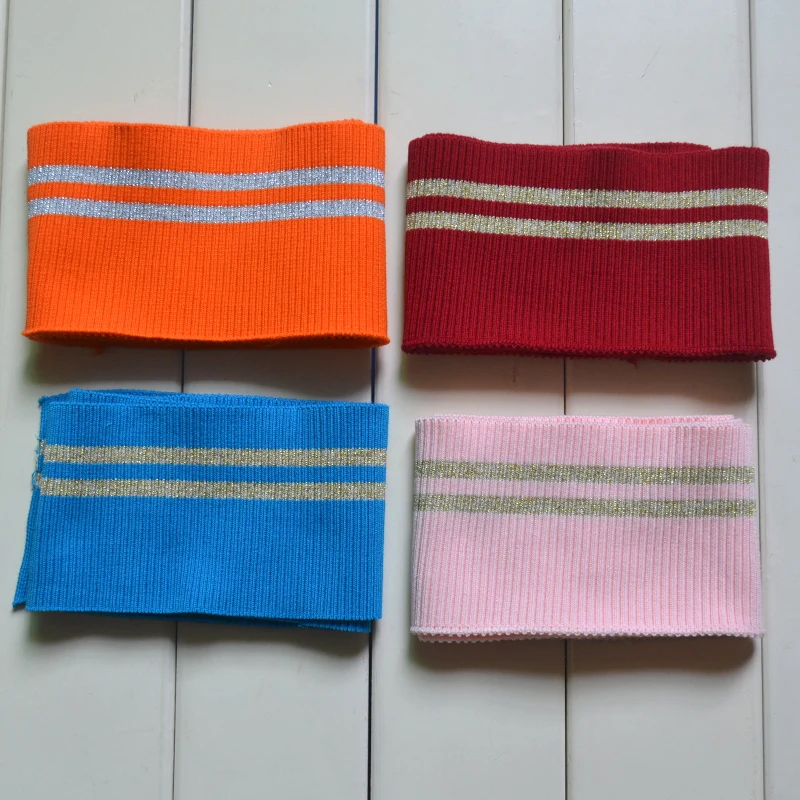 8.5CM wide single layer coarse rib knit striped cotton thread dress colla cuffs hem | Дом и сад
