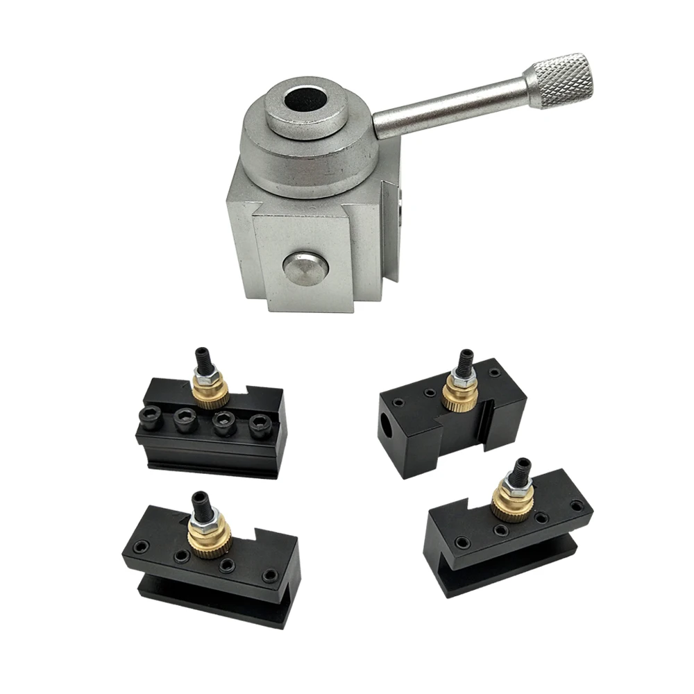 

Mini Quick Change Tool Lathe Tool Holder Post Cutter Holder Screw Kit Set Boring Bar Turning Facing Holder Wrench