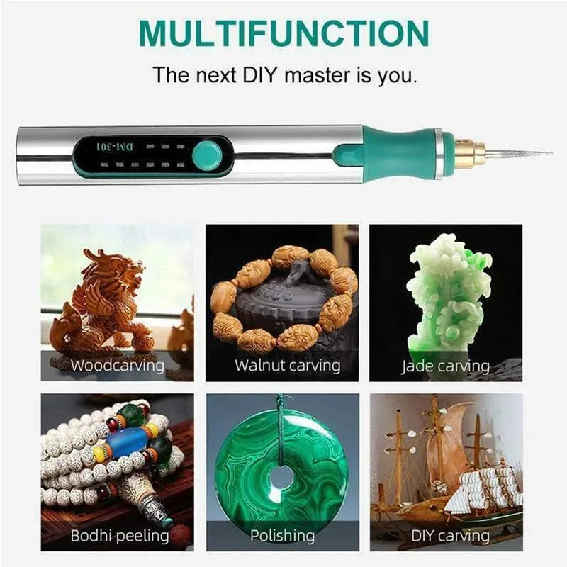 Wireless Electric Grinder Mini Engraving Pen Micro Drilling Diy Cutter Tool For Jade Wood Metal | Инструменты