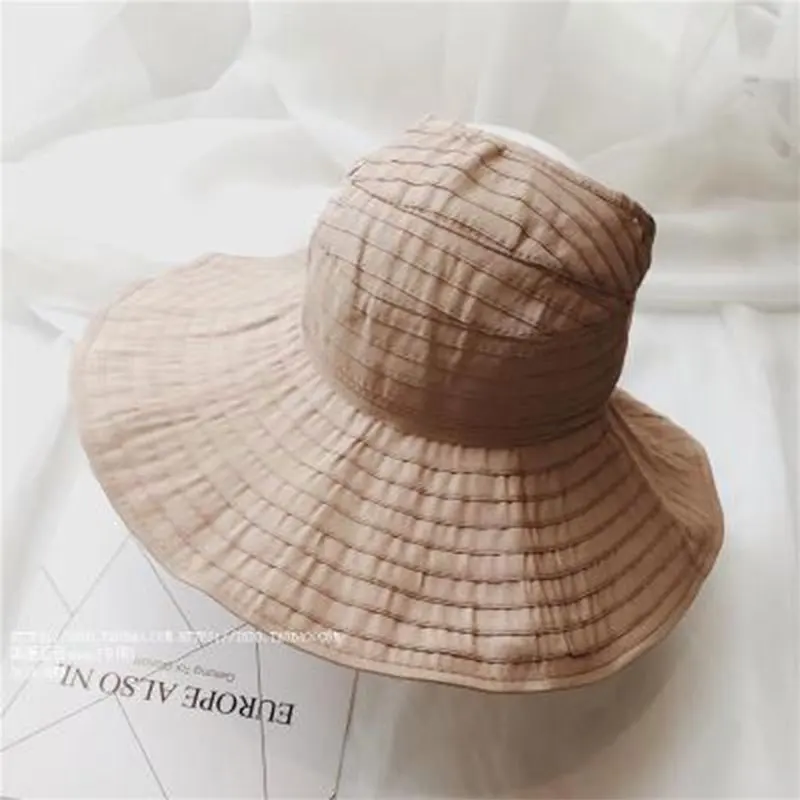 Sparsil летняя шляпа для защиты от солнца, Пустой Топ, солнце, регулируемый головной убор, однотонная шапка, парусиновая женская модная одежда для девочек - Цвет: Khaki