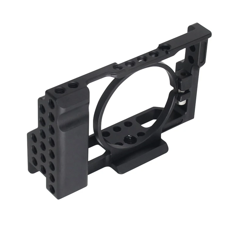

HOT-Multihole Aluminium Alloy Camera Cage for Sony RX100 M6 Cameras Accessories Quick-Install Camera Frame Extension Kit