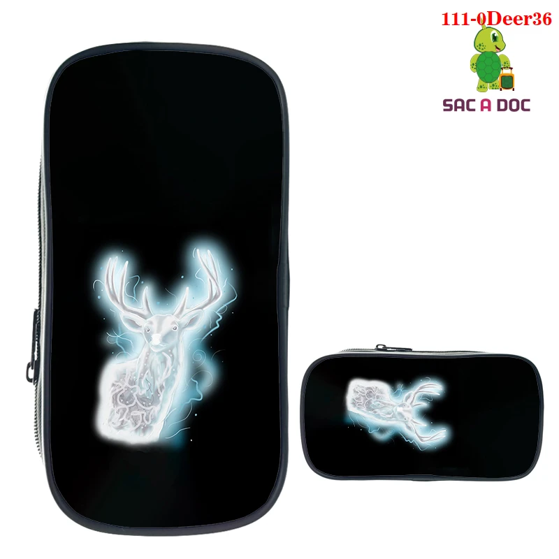 3d Print Animal Deer Pencil Case Children School Bag Boys Girls Primary Kindergarten Handbag Kids Makeup Pouch Cosmetic | Багаж и сумки