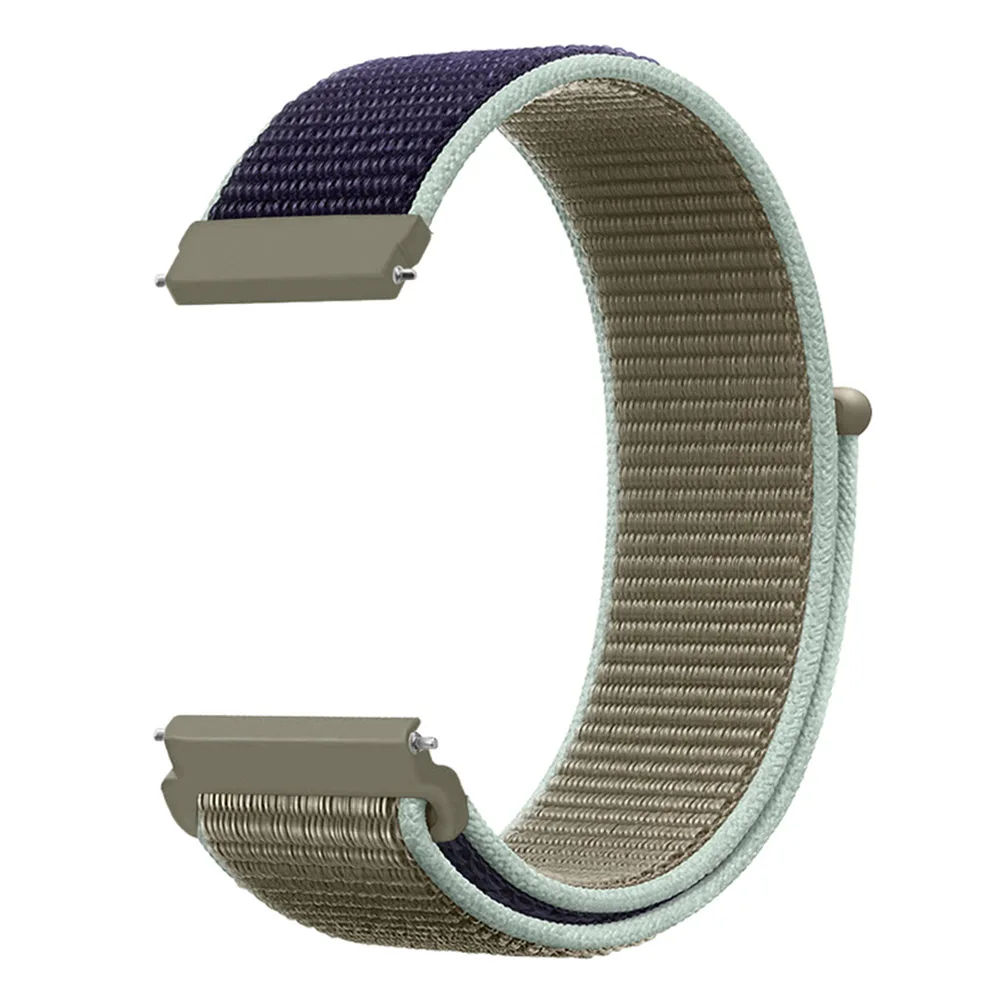 Khaki Нейлоновый спортивный ремешок для часов Huami Amazfit Bip на липучке для Amazfit GTR 47 мм 42 мм Amazfit GTS Ремешки для наручных часов 20 22 мм - Цвет ремешка: Khaki
