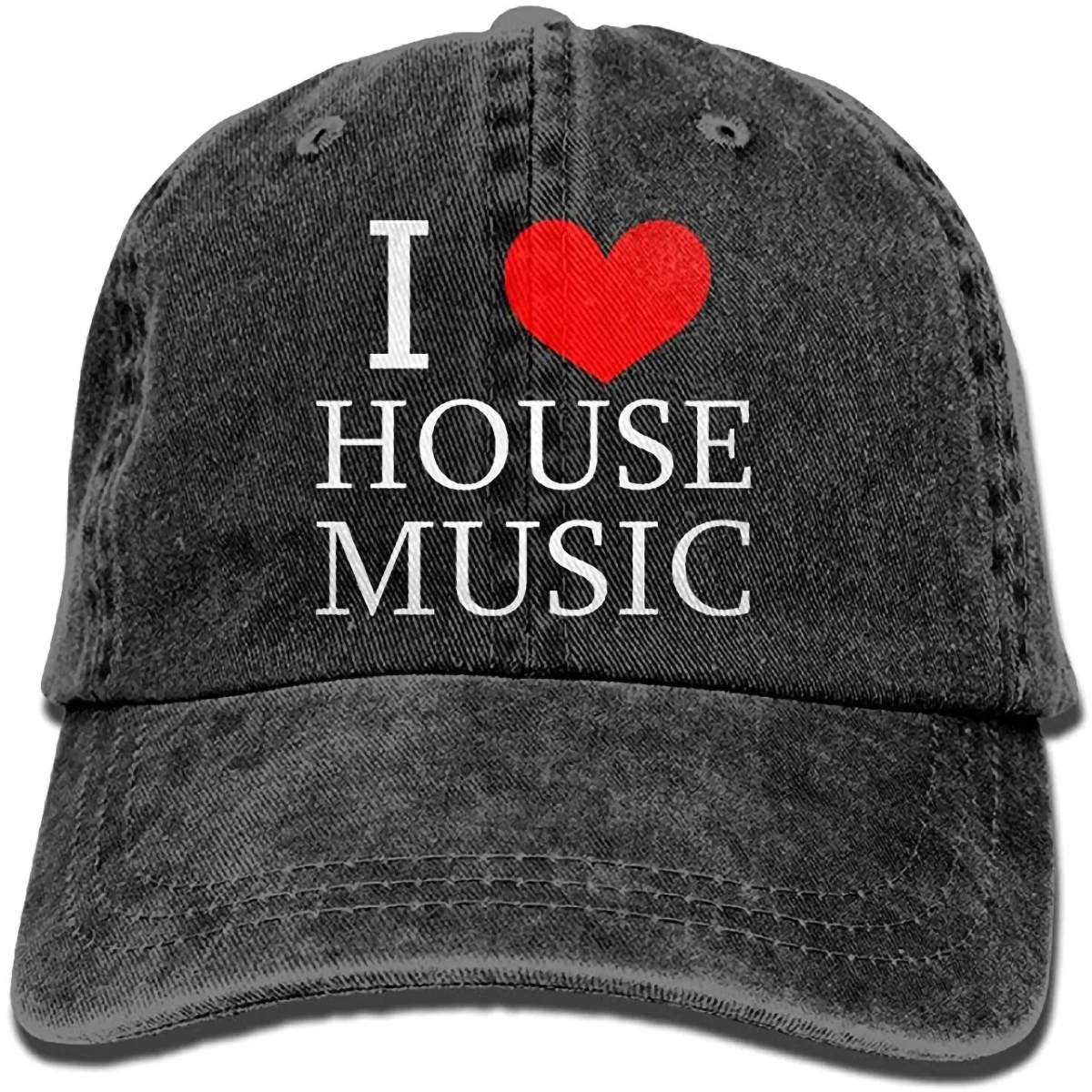 

Safan532 Unisex I Love House Music Summer Fashion Cotton Baseball Cap Adjustable Trucker Hats for Outdoor Sport Black