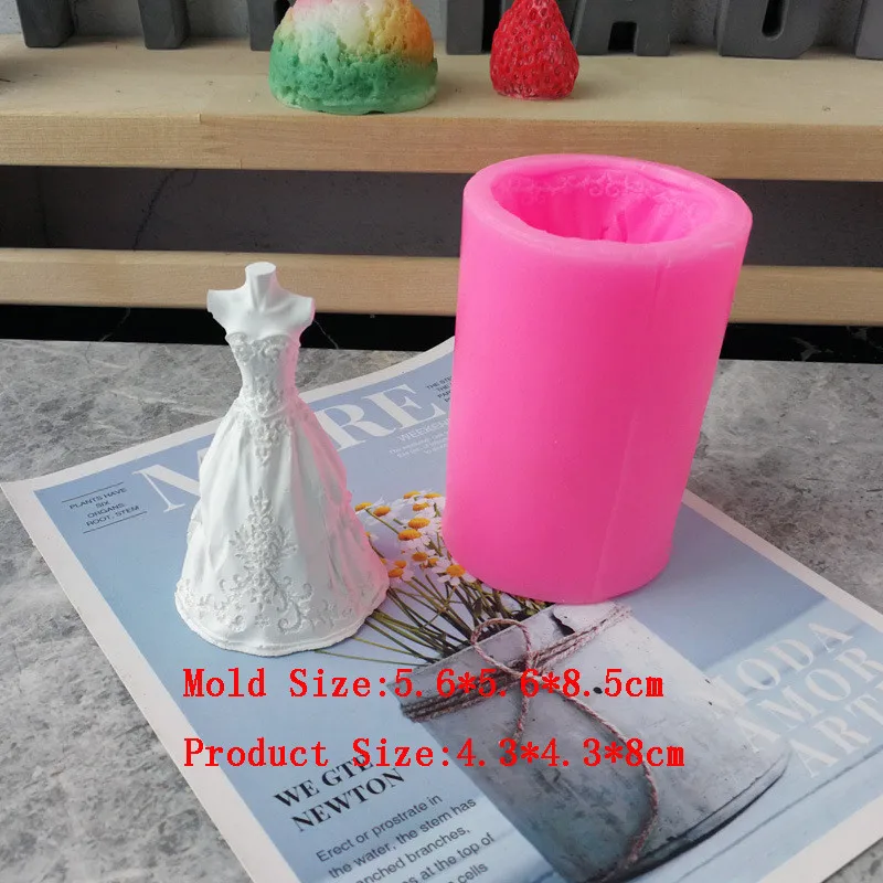 

3D Wedding Decoration Candle Bride&Groom Candle Silicone Mold DIY Wedding Aromatherapy Gypsum Tools Lover Day Gifts Cake Decor