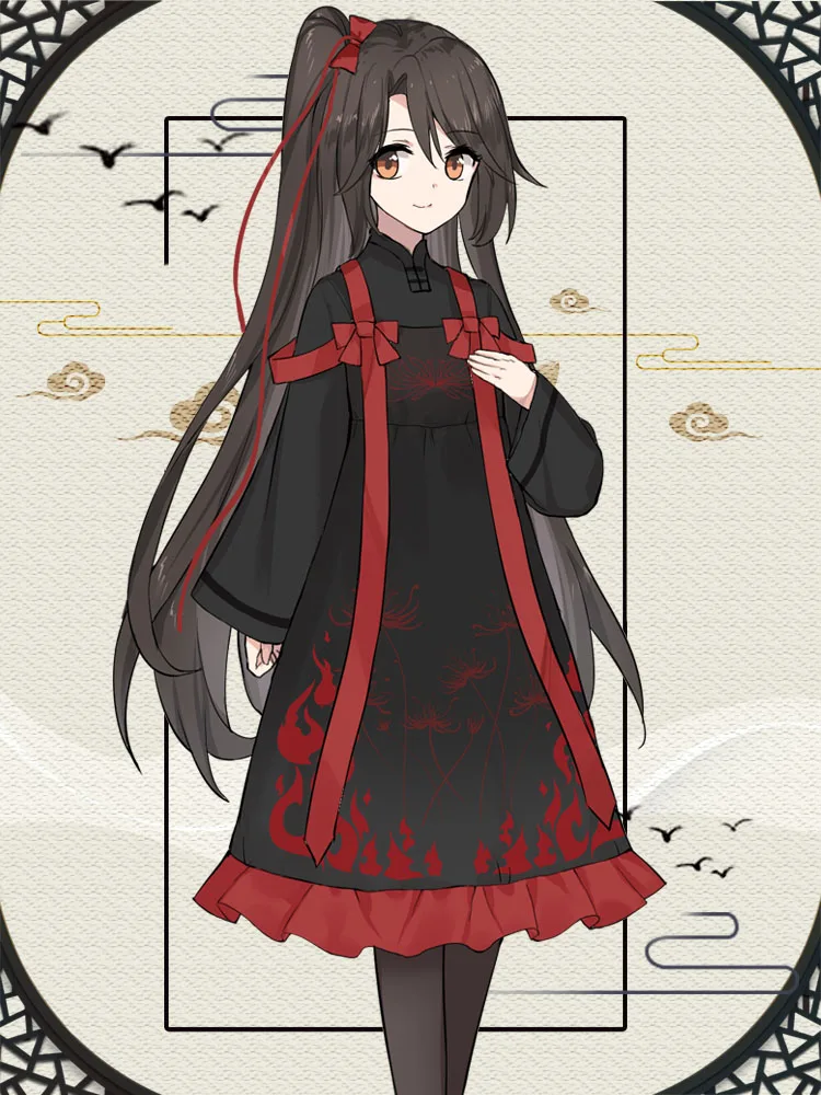 Mo дао ЗУ изображениями мультяшным героев косплей на каждый день Wei Wuxian Hanfu платья