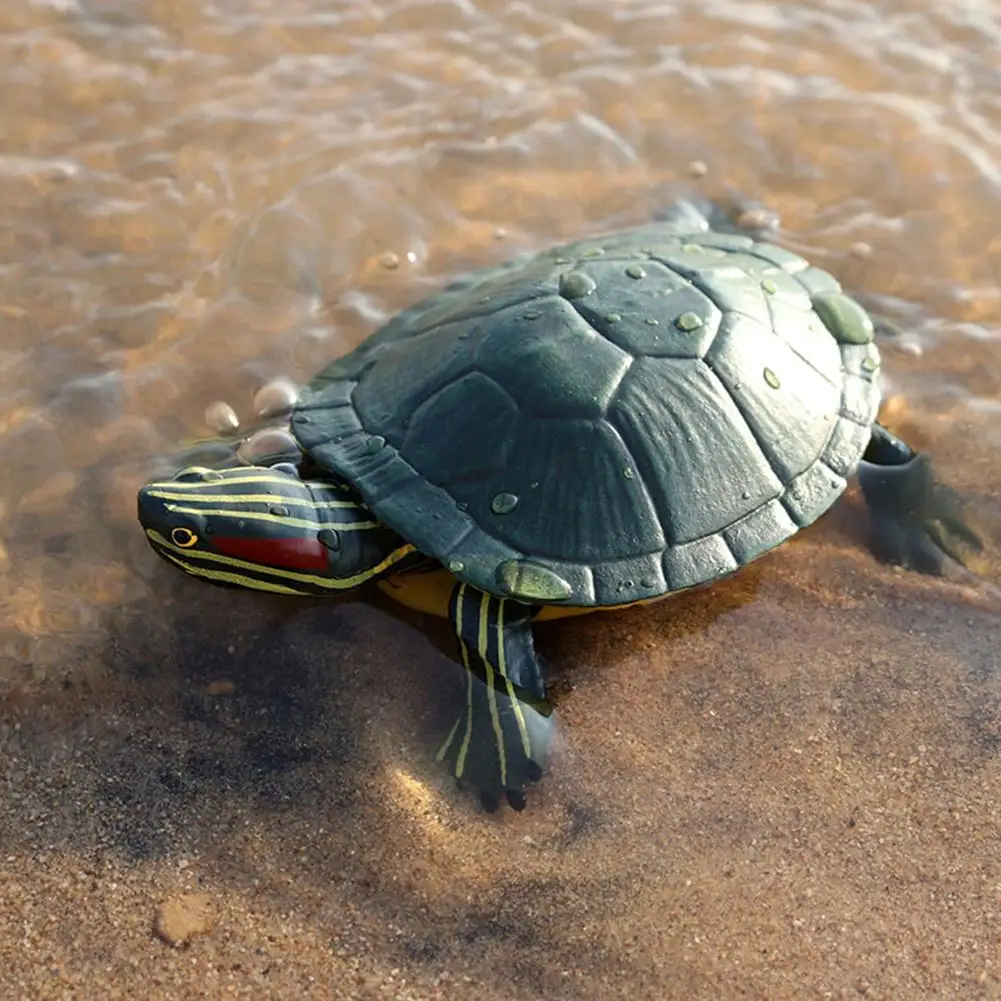 

Brazilian Red-Eared Slider Turtle Tortoise Animal Toy Original Ocean Sealife Animals Sets Leatherback Kids Learning Toy