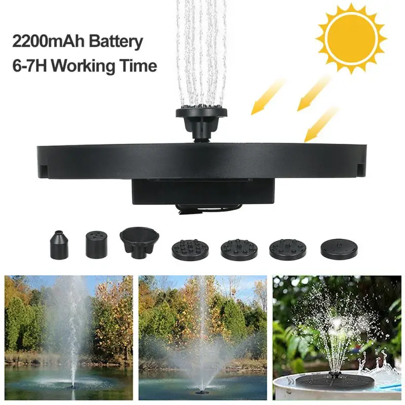 Decorative Solar Water Fountain Floating Solar Fountain Pool Pond Fountain Adult Floats Water Pump Garden Fountain Decoration