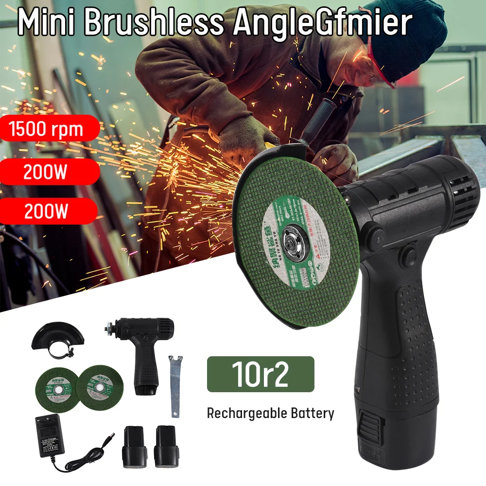 Máquina de Moer Ângulo sem Fio Moedor Elétrico Mini Moagem Ferramentas Doméstico Handheld Polimento Cortar Ferramenta 16.8v