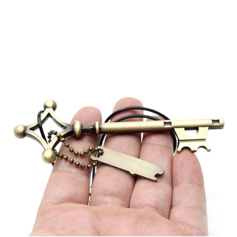 Аниме Обувь для косплея по аниме атака на Титанов Eren металлический ключ ожерелье