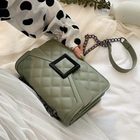 lattice square crossbody bag 2020 fashion new high quality pu leather womens designer handbag lock chain shoulder messenger bag