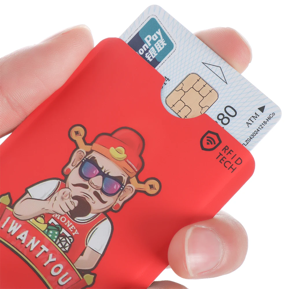 Чехол для карт 4 шт./упак. RFID держатель с милым рисунком защитой от