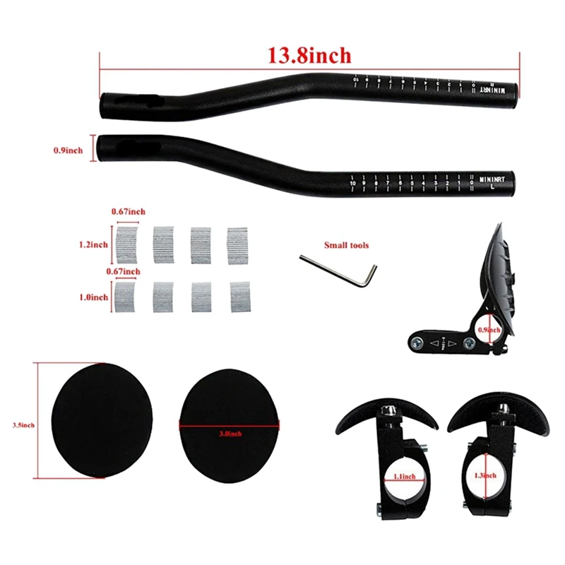 

Cycling Bike Rest Handlebar Aero Bar Bicycle Relaxation Handle Bar Triathlon MTB Road Bike Arm Rest Bar Bike Aerobar TT Bar