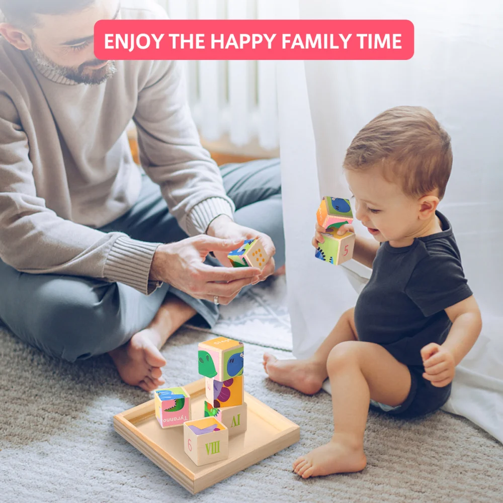 

LIOOBO 6PCS Hexahedral Painting Special Tray 9/16 Puzzle Blocks Tray Special Wooden Pallet 3D Solid Puzzle Tray for Kids Toy Sto